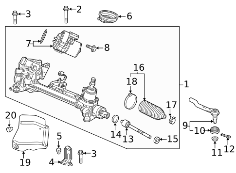 Steering Gear & Linkage for 2020 Honda Odyssey #0