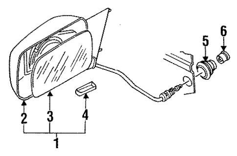 Outside Mirrors for 1991 Volkswagen Golf #0
