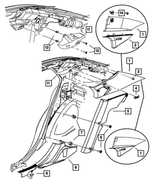 YS76DW1AF - Interior Trim: C Pillar Molding, Right for Dodge: Charger Image