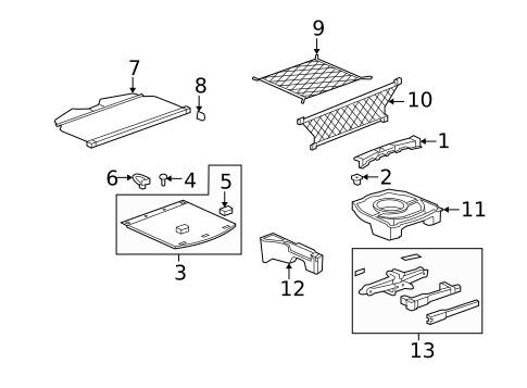 Interior Trim - Quarter Panels for 2008 Saturn Vue #1