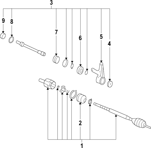 Axle Shafts & Joints for 1988 Honda Prelude #1