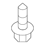 998720520 - Body: Visor Lamp Bulb Screw for Mazda: 2, 3, 5, 6, CX-3, CX-30, CX-5, CX-50, CX-9, MX-30 EV Image