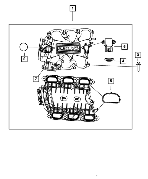 Manifolds and Vacuum Fittings for 2008 Chrysler Pacifica #2