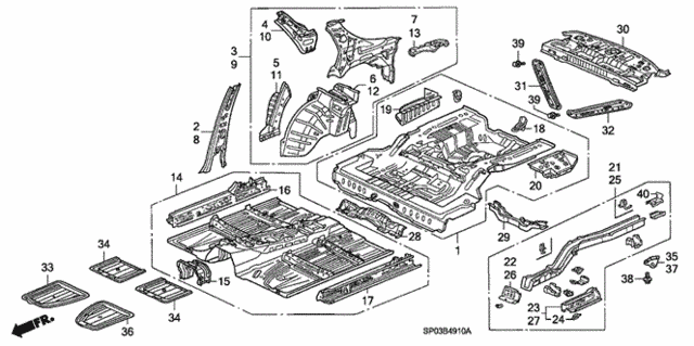 Inner Panel for 1995 Acura Legend #0