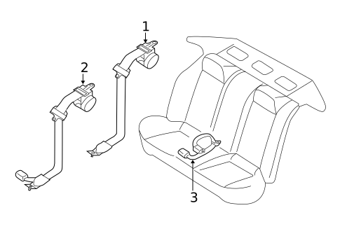 Seat Belt for 2009 Nissan Altima #2