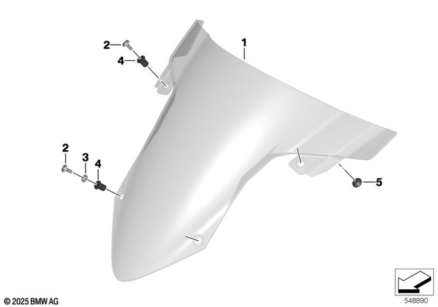 46631686588 - Frame and Mounting Parts: Windscreen Coated -  for BMW-Motorrad Image
