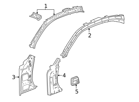 Hinge Pillar for 2015 Cadillac ATS #1