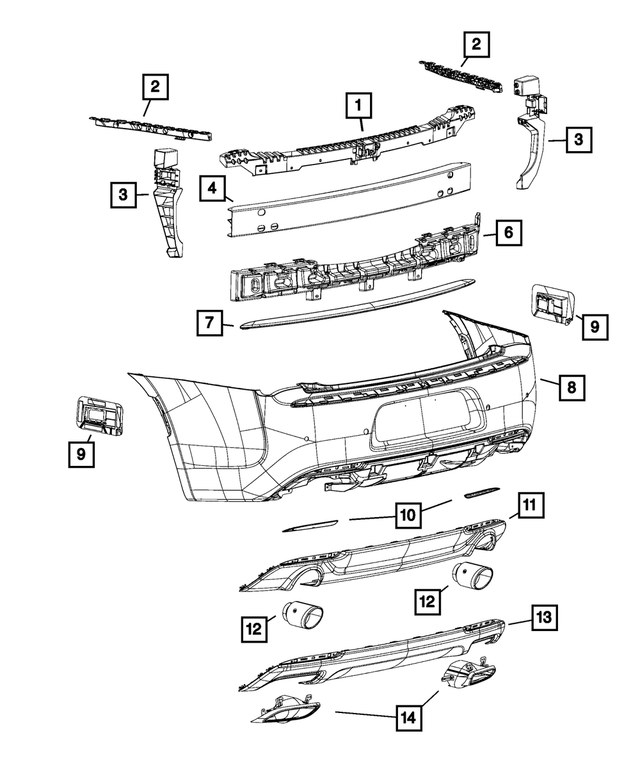 5SW12TZZAD - Frame, Bumper and Fascia: Fascia Applique for Mopar Image