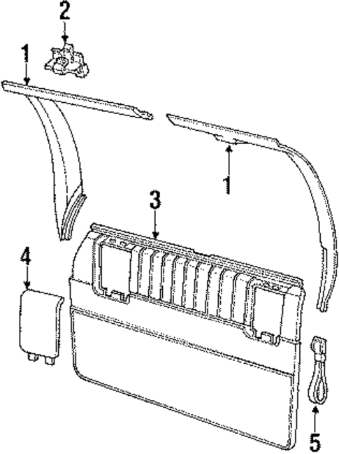 Gate Trim for 1991 Chevrolet Lumina APV #0