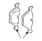 34116761252 - Brakes: Brake Pads for BMW: 530i, 540i, 740i, 740iL, M5, X5 Image