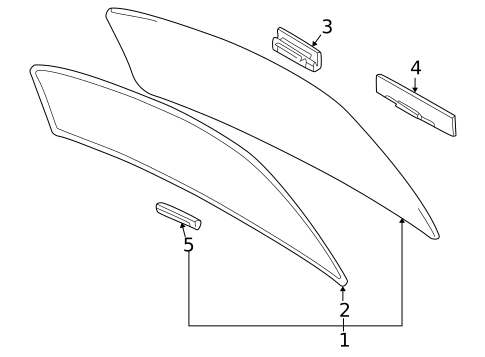 Glass & Hardware - Back for 2004 Toyota Echo #0