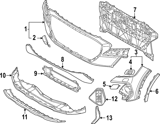 89A807725AGRU - Body: Bumper Cover for Audi Image