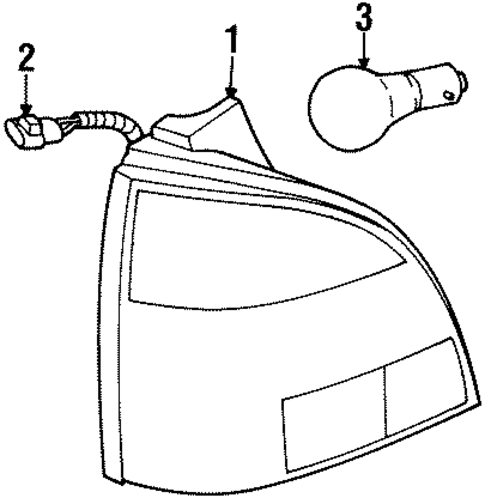 Tail Lamps for 1997 Saturn SW1 #0