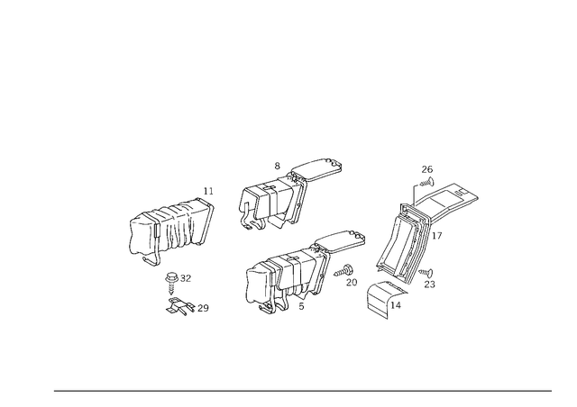 2028400062 - Rear Seat Bench: Through-Load Ski Bag for Mercedes-Benz Image image