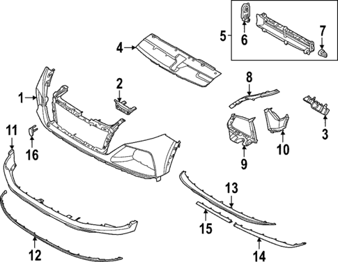 Bumper & Components - Front for 2023 Hyundai Tucson #0