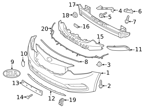 Bumper & Components - Front for 2014 Kia Forte #0