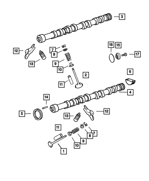 Camshafts and Valves for 2004 Chrysler PT Cruiser #0