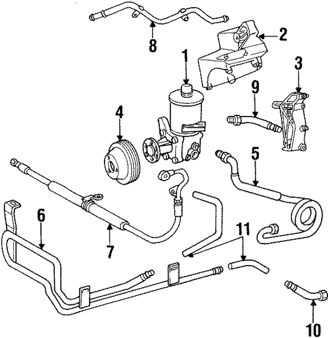 1244662781 - Steering: Power Steering Pressure Hose for Mercedes-Benz Image