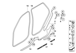 51476954907 - : Cover Strip, Entrance Rear Left for BMW Image