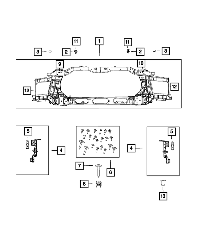 68217801AA - Cooling: Hood Bumper for Ram: 1500, 1500 Classic, 2500, 3500 Image