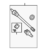 68477013AA - Front Drive Axle: Output Shaft for Jeep: Gladiator, Wrangler Image