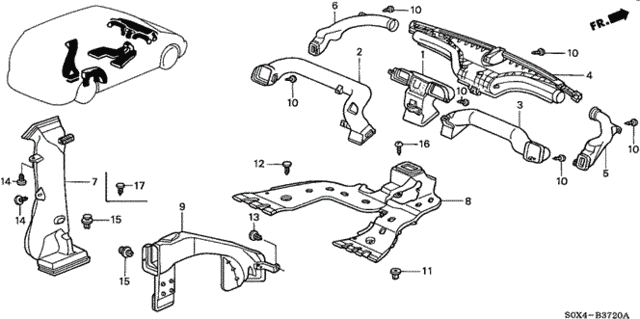 Duct for 2000 Honda Odyssey #0