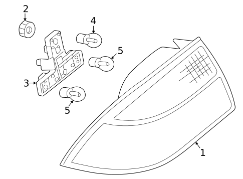 Bulbs - Chassis for 2000 Saab 9-5 #0