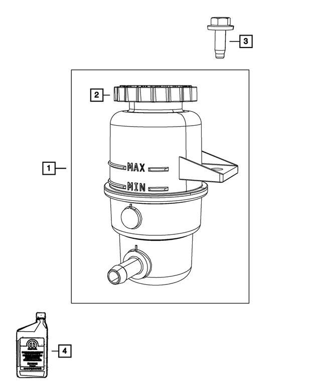68242956AA - Steering: Power Steering Reservoir Cap for Mopar Image image