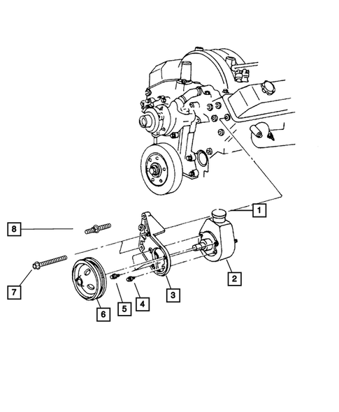 Power Steering Pump for 2001 Dodge Durango #0