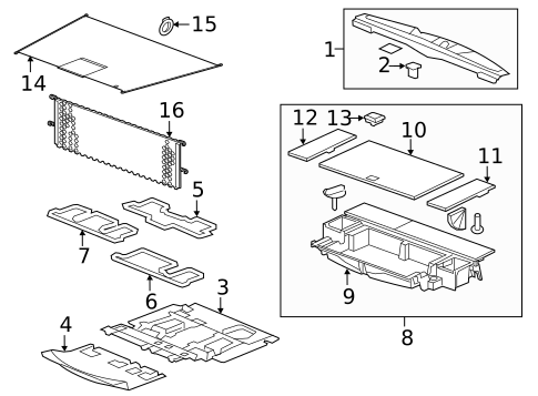 Interior Trim - Rear Body for 2017 GMC Acadia Limited #0