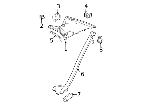 Interior Trim - Quarter Panels for 2009 Mercedes-Benz E63 AMG #1