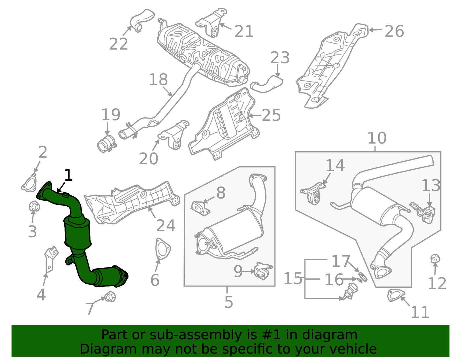 2013-2015 Audi Q7 Catalytic Converter 7L8-254-301-MX | OEM Parts Online