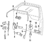 F33Z6623200A - Body: Window Regulator for Ford Image