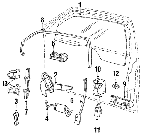 Front Door for 1992 Ford Tempo #1