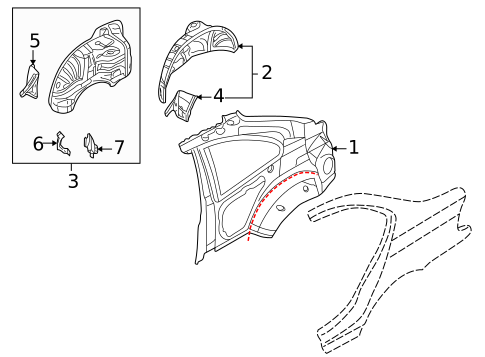 Inner Structure for 2000 BMW 323Ci #1