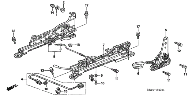 Seat Components (L.) ('06-) for 2007 Honda S2000 #0