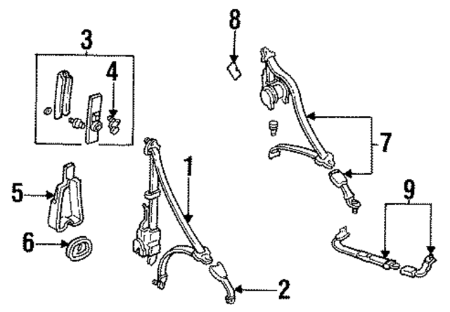 4816SP0A21ZB - : Front Belt Assembly for Acura Image