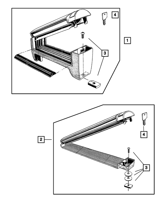 « 82203474 – Mopar Accessories - Component Parts : Ski - 2 Paires Support (ensemble) pour Mopar Image »
