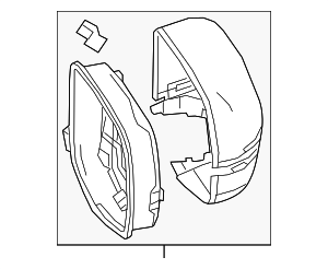 76255TJBA02ZA - : Mirror Housing for Acura Image