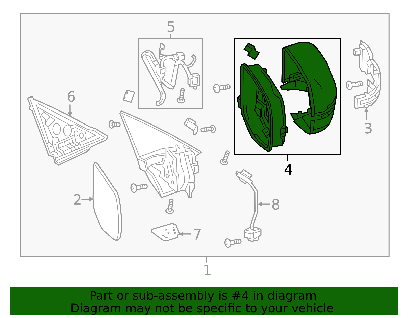 2020-2021 Acura RDX Mirror Housing 76205-TJB-A02ZC | OEM