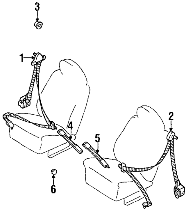 K01G57731F96 - : Lap &amp; Shoulder Belt for Kia Image