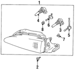 1864965009 - : Bulb for Hyundai: Scoupe, Sonata, Tiburon Image