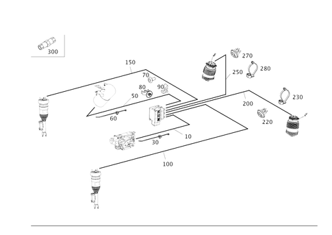 Line Routing with Air Suspension for 2023 Mercedes-Benz E63 AMG S #0