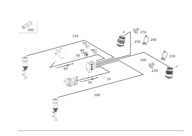 2133271700 - Springs, Suspension and Hydraulic Components: Compressed-Air Line for Mercedes-Benz: E53 AMG, GLC300, GLC43 AMG, GLC63 AMG Image image