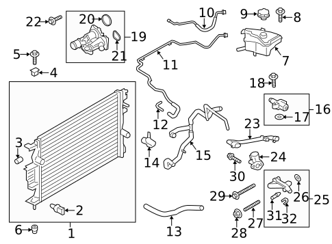 Radiator & Components for 2014 Ford Fusion #0