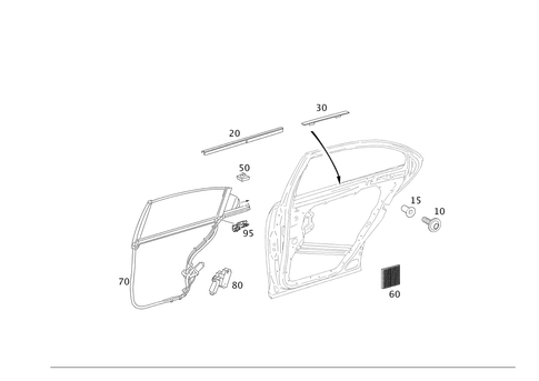 Roller Blind Slide Window for 2006 Mercedes-Benz S500 #0