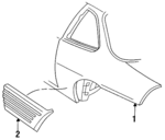 12521506 - Body: Quarter Panel for Pontiac: Grand Am Image image