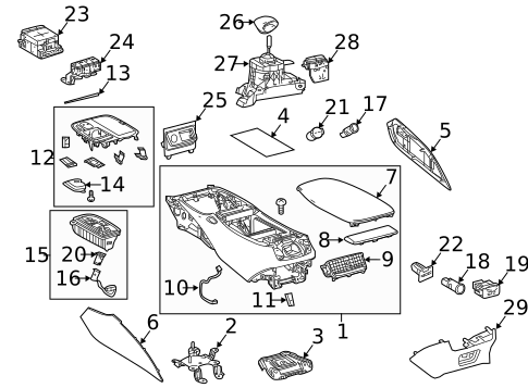Gear Shift Control for 2018 Lexus LS500 #0