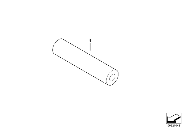 46637706633 - : Cover, Handlebar Tube, Red/Black for BMW-Motorrad Image