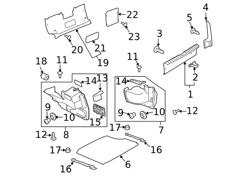 Interior Trim - Rear Body for 2008 Saab 9-3 #2